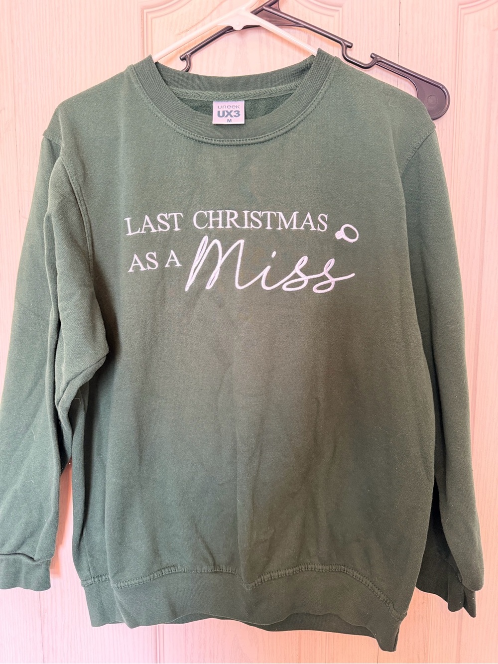 Green 'Last Christmas As a Miss' Crewneck Sweatshirt